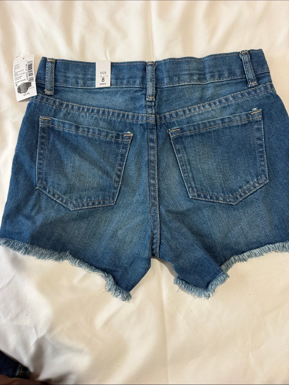 The Children's Place Distressed Blue Denim Frayed-Hem Shorts